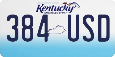 KY license plate 384USD