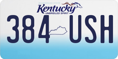 KY license plate 384USH