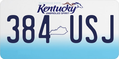 KY license plate 384USJ
