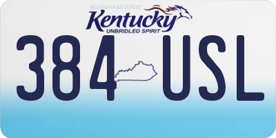 KY license plate 384USL