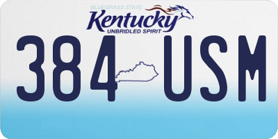 KY license plate 384USM