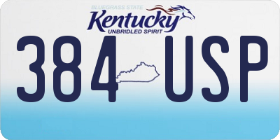 KY license plate 384USP