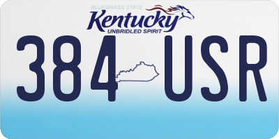 KY license plate 384USR