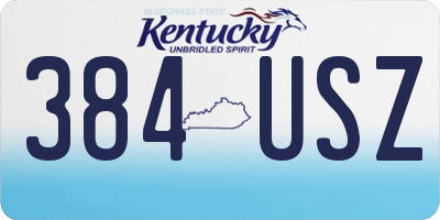 KY license plate 384USZ