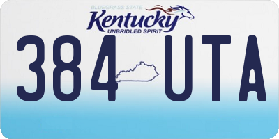 KY license plate 384UTA