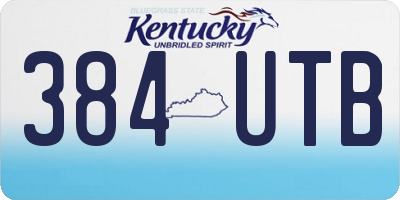 KY license plate 384UTB