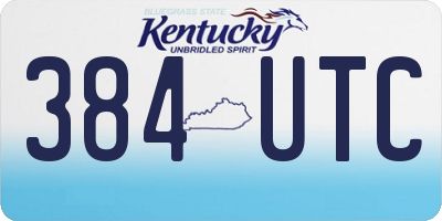 KY license plate 384UTC
