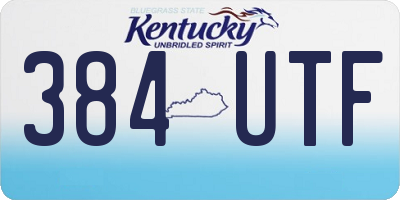 KY license plate 384UTF