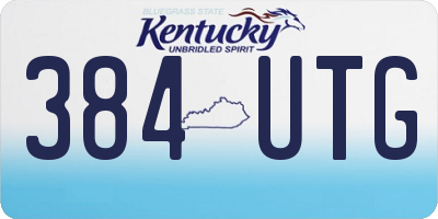 KY license plate 384UTG