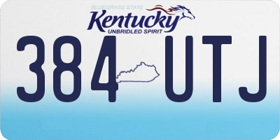 KY license plate 384UTJ