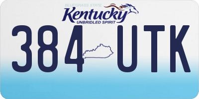 KY license plate 384UTK