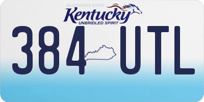 KY license plate 384UTL