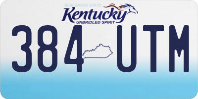 KY license plate 384UTM