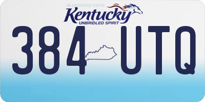 KY license plate 384UTQ