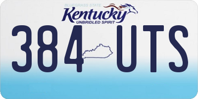 KY license plate 384UTS