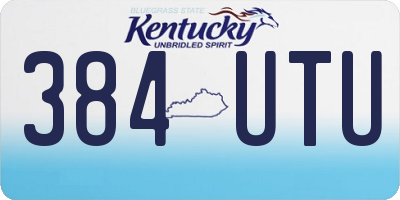 KY license plate 384UTU