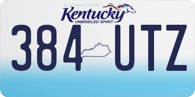 KY license plate 384UTZ