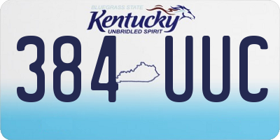 KY license plate 384UUC