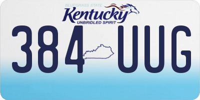 KY license plate 384UUG