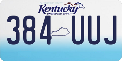 KY license plate 384UUJ