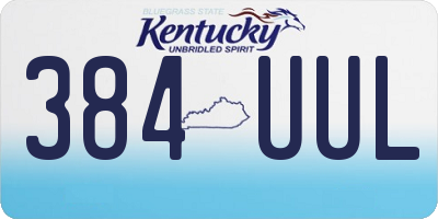 KY license plate 384UUL