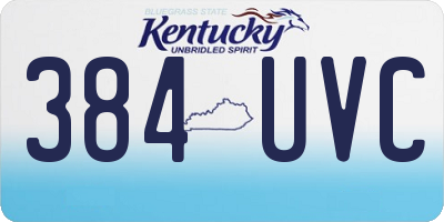 KY license plate 384UVC