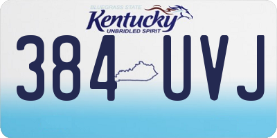KY license plate 384UVJ