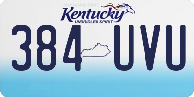 KY license plate 384UVU