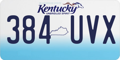 KY license plate 384UVX