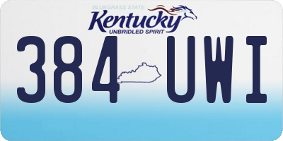 KY license plate 384UWI