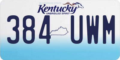 KY license plate 384UWM