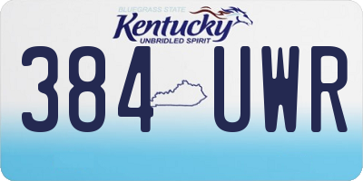 KY license plate 384UWR