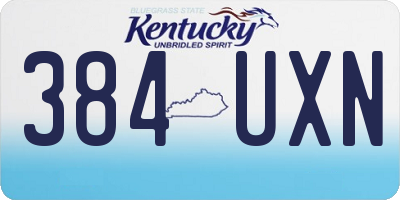 KY license plate 384UXN