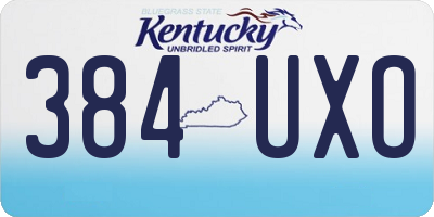 KY license plate 384UXO