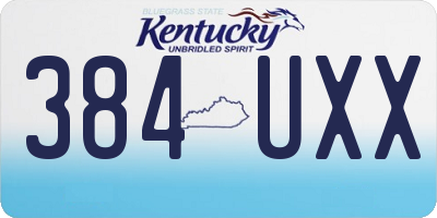 KY license plate 384UXX