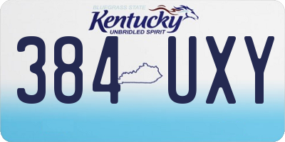 KY license plate 384UXY