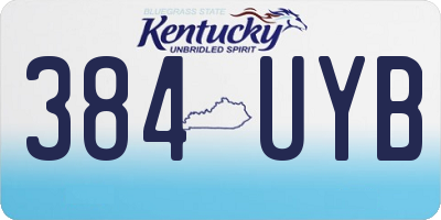 KY license plate 384UYB