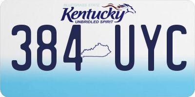 KY license plate 384UYC