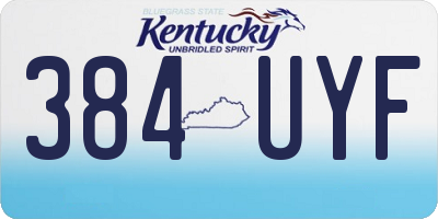 KY license plate 384UYF