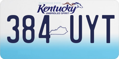 KY license plate 384UYT