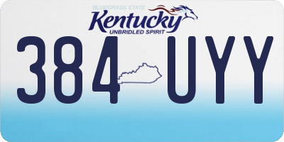 KY license plate 384UYY
