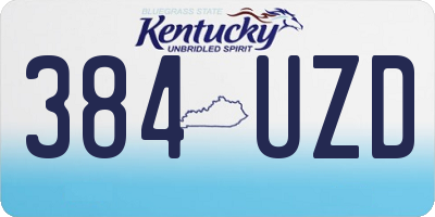 KY license plate 384UZD
