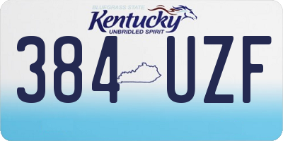 KY license plate 384UZF