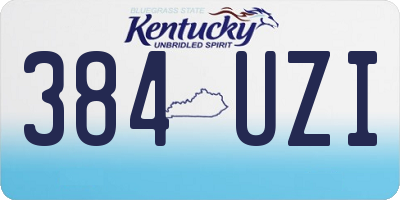KY license plate 384UZI