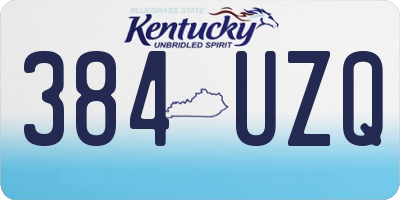 KY license plate 384UZQ