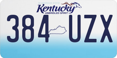 KY license plate 384UZX