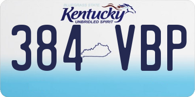 KY license plate 384VBP