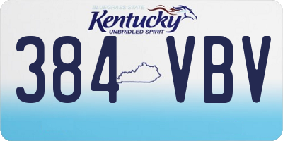 KY license plate 384VBV