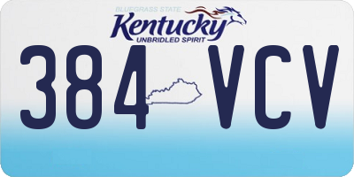 KY license plate 384VCV