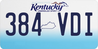 KY license plate 384VDI